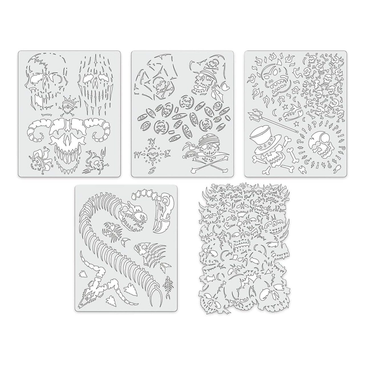 Iwata Artool Freehand Template - Set of 5, Curse of the Skull Master